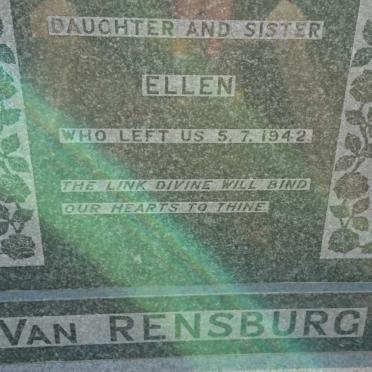 RENSBURG Ellen, van -1942
