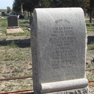 ROUX P.D., le 1854-1931 &amp; M.C.G. 1858-1912 :: LE ROUX J.M. 1887-1890 :: LE ROUX S.E. 1884-1891