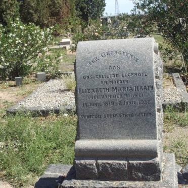 RAATH Elizabeth Maria nee VAN DER MERWE 1879-1932