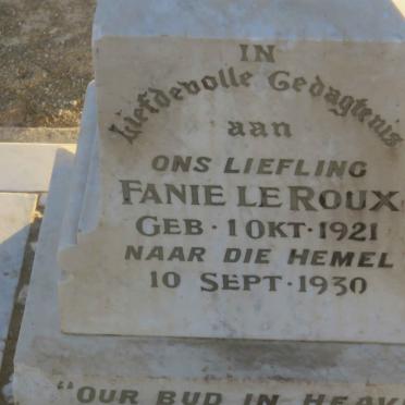 ROUX Fanie, le 1921-1930