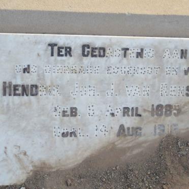 RENSBURG Hendrik Joh. J., van 1885-1918