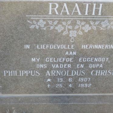RAATH Philippus Arnoldus Christiaan 1907-1992 &amp; Eileen Mabel GREY 1910-1994