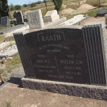 RAATH Willem J.W.1880-1961 &amp; Anna M.C. nee HUMAN 1880-1954