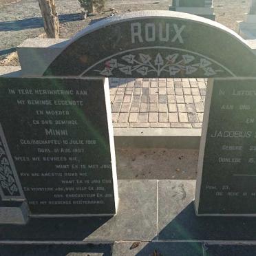 ROUX Jacobus Stephanus 1917-1985 &amp; Minni HOCHAPFEL 1916-1957