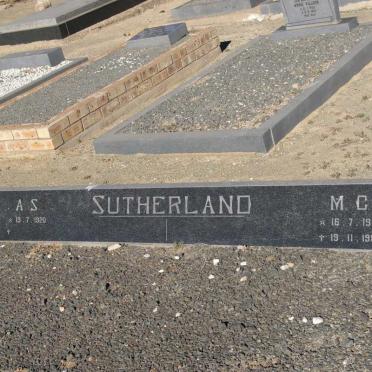 SUTHERLAND A.S. 1920- &amp; M.C. 1918-1980