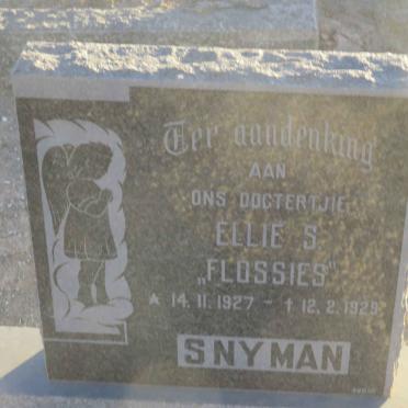 SNYMAN Ellie S. 1927-1929