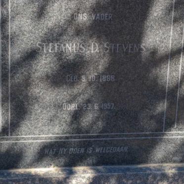 STEVENS Stefanus D. 1888-1957
