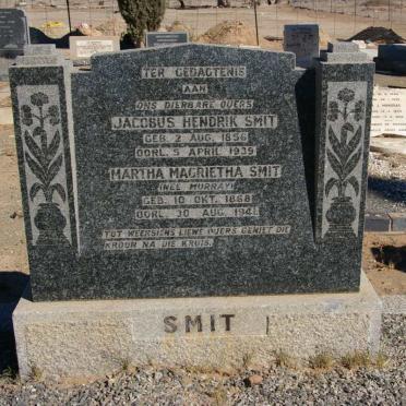 SMIT Jacobus Hendrik 1856-1939 &amp; Martha Magrietha MURRAY 1868-1941