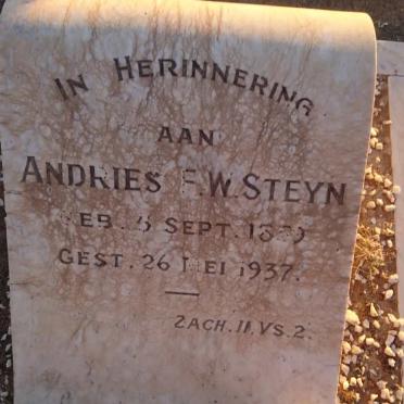 STEYN Andries F.W. 1859-1937