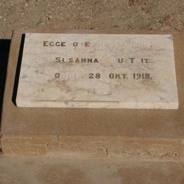 TOIT Susanna, du -1918