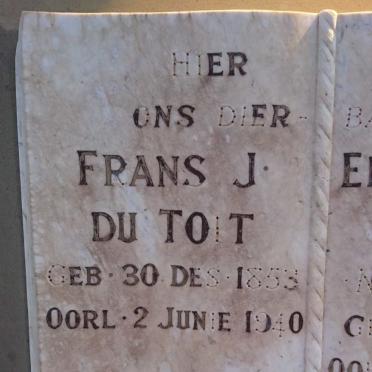 TOIT Frans J., du 1853-1940 &amp; Elizabeth J. VILJOEN 1857-1940