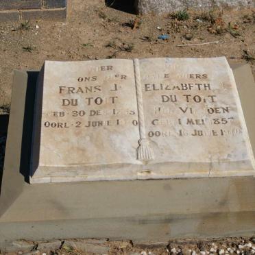 TOIT Frans J., du 1853-1940 &amp; Elizabeth J. VILJOEN 1857-1940 