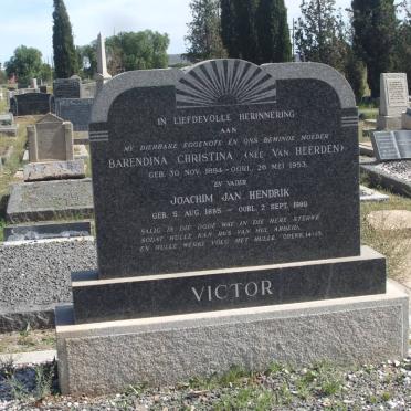 VICTOR Joachim Jan Hendrik 1885-1980 &amp; Barendina Christina VAN HEERDEN 1894-1953