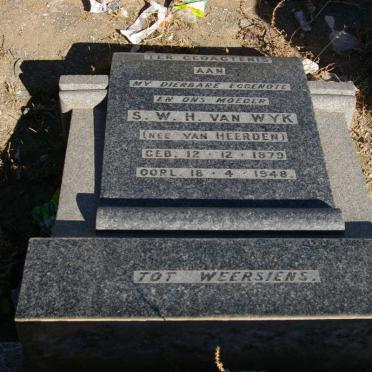 WYK S.W.H., van nee VAN HEERDEN 1873-1948