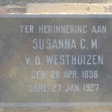 WESTHUIZEN Susanna C.M., v.d. 1838-1927