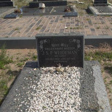 WEIDEMAN J.S.P. nee AURET 1895-1973