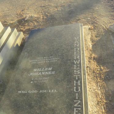 WESTHUIZEN Willem Johannes, van der 1947-2007