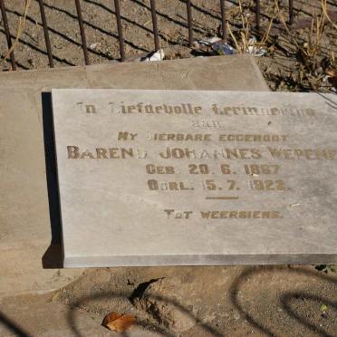 WEPENER Barend Johannes 1867-1922
