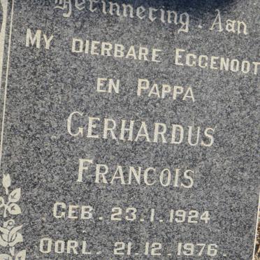 ? Gerhardus Francois 1924-1976