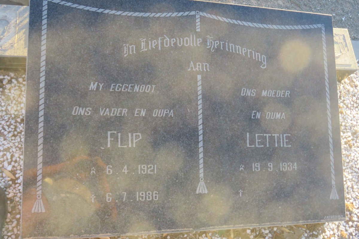 ? Flip 1921-1986 &amp; Lettie 1934-