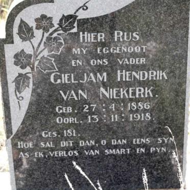 NIEKERK Gieljam Hendrik, van 1886-1918