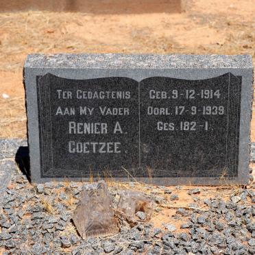 COETZEE Renier A. 1914-1939