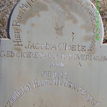 CLOETE Anna Magrieta Susanna Jacoba nee CLOETE 1862-1935