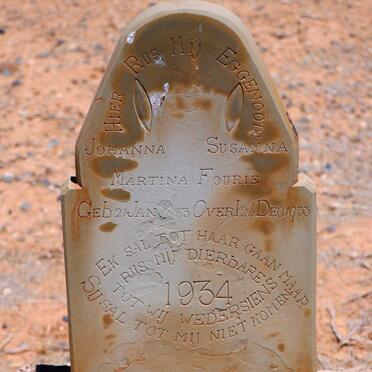 FOURIE Johanna Susanna Martina 1883-1933