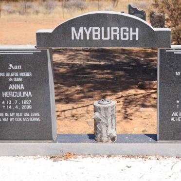 MYBURGH Ivan 1921-1979 &amp; Anna Herculina 1927-2009