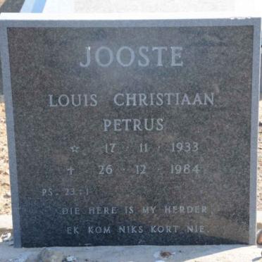 JOOSTE Louis Christiaan Petrus 1933-1984