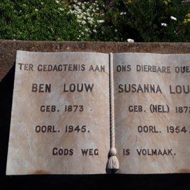 LOUW Ben 1873-1945 &amp; Susanna NEL 1872-1954