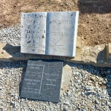 WYK Hester Maria, van 1921-1921 :: VAN WYK Mercia Maria 1924-1925