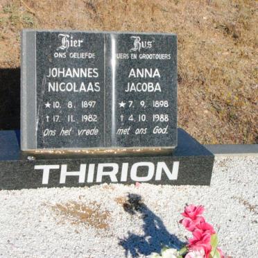 THIRION Johannes Nicolaas 1897-1982 &amp; Anna Jacoba 1898-1988