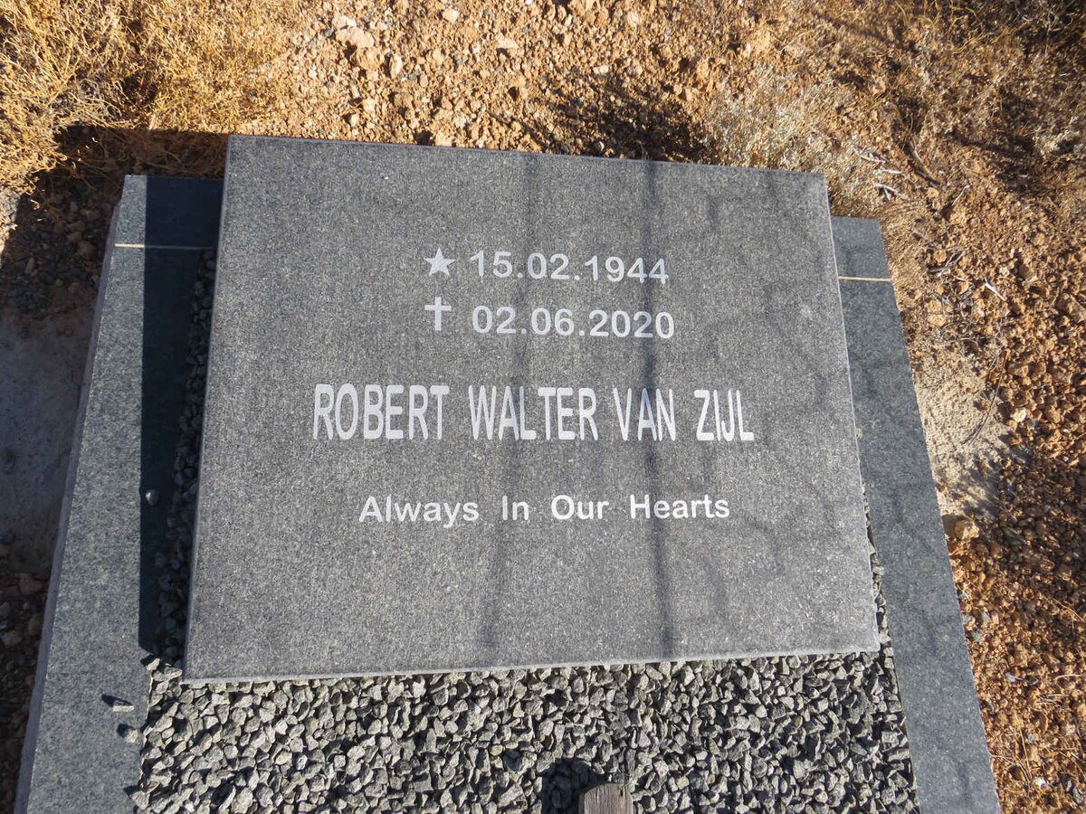 ZIJL Robert Walter, van 1944-2020
