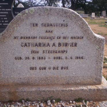 BURGER Catharina A. nee STEENKAMP 1883-1946