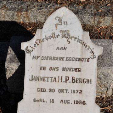 BERGH Janetta H.P. 1872-1926