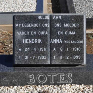 BOTES Hendrik 1911-1992 &amp; Anna KRUGER 1910-1999