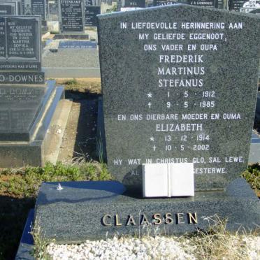 CLAASSEN Frederik Martinus Stefanus 1912-1985 &amp; Elizabeth 1914-2002