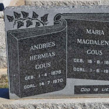 GOUS Andries Hermias 1876-1970 &amp; Maria Magdalena 1879-1966