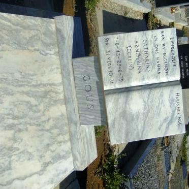 GOUS Catharina Arnoldina 1948-1979