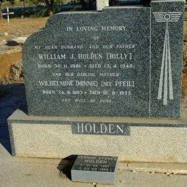 HOLDEN William J. 1881-1949 &amp; Wilhelmine PFEIL 1883-1952 :: HOLDEN Vernon Sydney 1907-1969