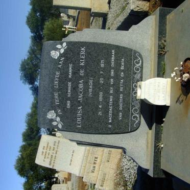 KLERK Louisa Jacoba, de nee VISAGIE 1900-1971