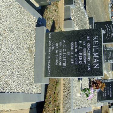 KEILMAN H.J. 1906-1981 &amp; A.G.G. STEENKAMP 1906-