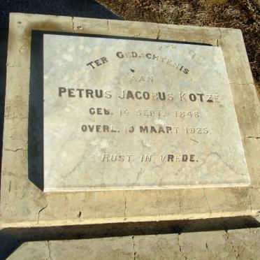 KOTZE Petrus Jacobus 1848-1925