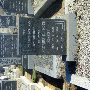 KOCK Andries, de 1920-1970