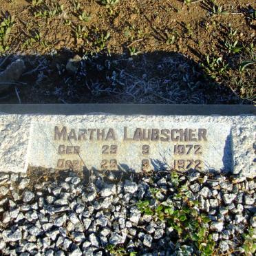 LAUBSCHER Martha 1972-1972