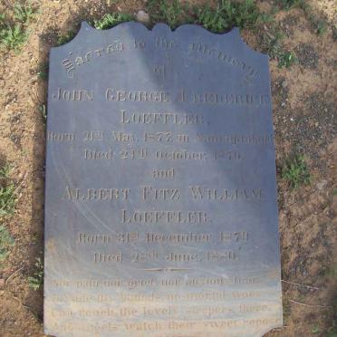 LOEFFLER John George Frederick 1877-1879 :: LOEFFLER Albert Fitz William 1879-1880