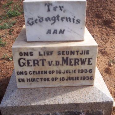 MERWE Gert , v.d. 1936-1936