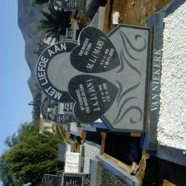 NIEKERK J.A.J., van 1919-2000 &amp; M.L. 1919-2003