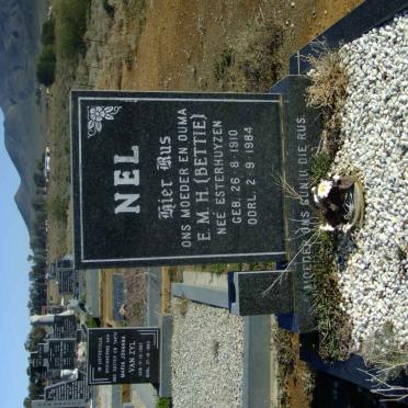 NEL E.M.H. nee ESTERHUYZEN 1910-1984